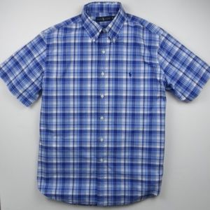 Ralph Lauren Men's XL Blue Button Down SS Shirt
